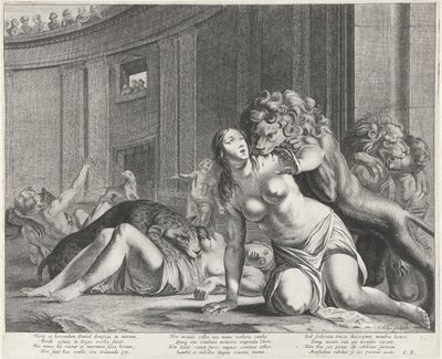 Daniël in de leeuwenkuil door Pieter Nolpe