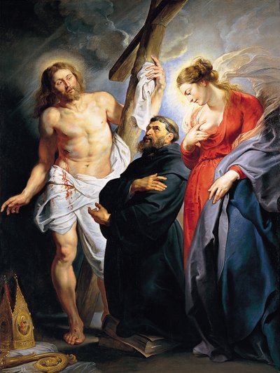 Sint Augustinus tussen Christus en de Maagd door Peter Paul Rubens