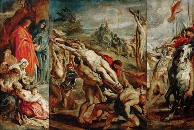 De Verheffing van het Kruis schets voor het drieluik door Peter Paul Rubens