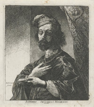 Portret van Janus Secundus door Pieter Rottermondt