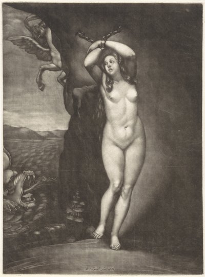 Andromeda aan de rots geketend door Pieter Schenk (I)