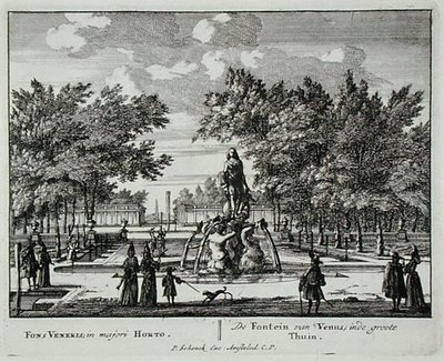 De fontein van Venus in een grote tuin, uit 