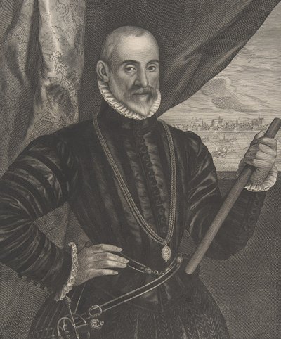 Francisco Valdes, Spaanse commandant, uit de serie Quatuor Personae..., 1649 door Pieter Soutman