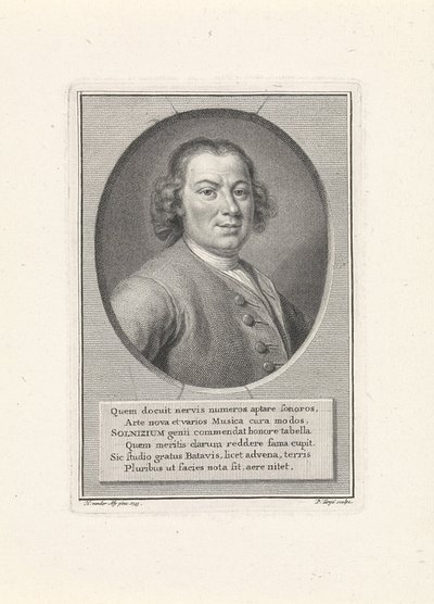 Portret van de Componist Anton Wilhelm Solnitz door Pieter Tanjé