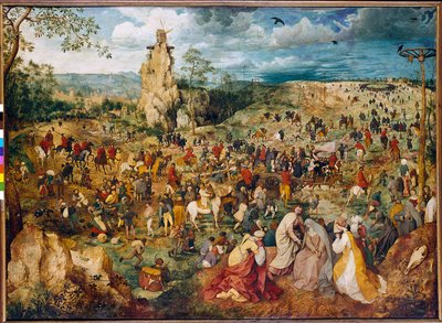 Christus draagt het kruis. Schilderij door Pieter Bruegel de Oude (1525-1569). 1564 door Pieter Bruegel the Elder