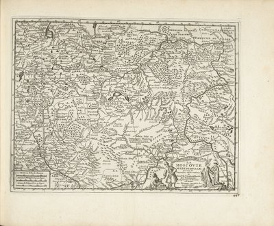 Kaart van Moscovia, 1726 door Pieter Van der Aa