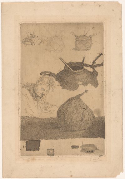 Eerste etsproeven door Pieter Willem van Baarsel (signed by artist)