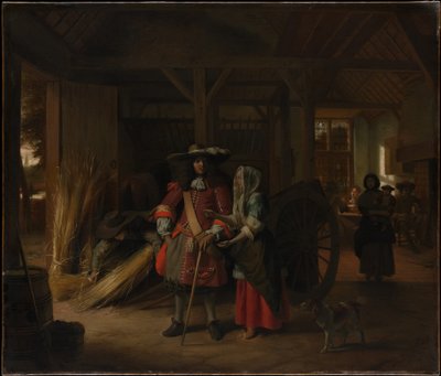 De gastvrouw betalen door Pieter de Hooch