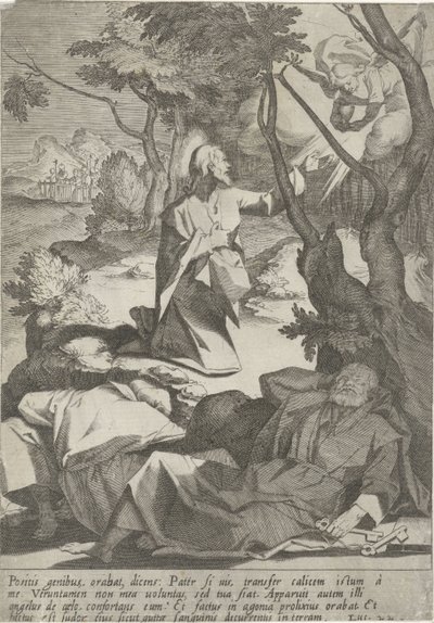 Christus in hof van Getsemane door Pieter de Jode (I)