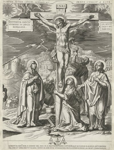 Kruisiging van Christus (middendeel) door Pieter de Jode (I)