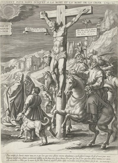 Kruisiging van Christus, rechterdeel door Pieter de Jode (I)