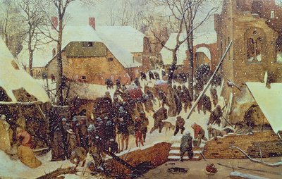 De aanbidding van de wijzen in de sneeuw door Pieter the Elder Bruegel