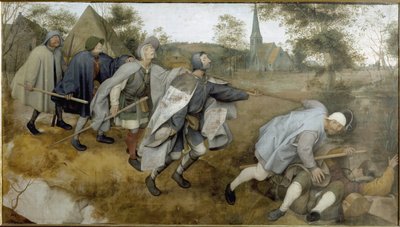 De parabel van de blinden door Pieter Bruegel the Elder