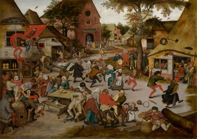 Kermesse van het feest van Sint Joris (olieverf op paneel) door Pieter the Younger Brueghel