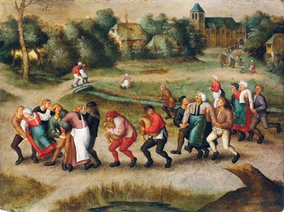 Bedevaart van epileptici naar Molenbeek door Pieter the Younger Brueghel