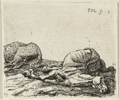 German: Zwei tote Pferde
French: Les deux chevaux morts
Dutch: Twee dode paarden door Pieter van Laer