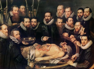 De Anatomische Les van Dr. Willem van der Meer in Delft door Pieter van Miereveld