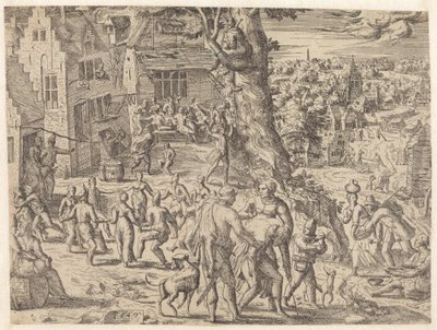 Boerenkermis door Pieter van der Borcht (I) (attributed to)