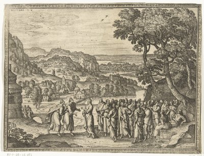 Christus antwoordt de leerlingen van Johannes Beelden en scènes uit de Bijbel (serietitel) door Pieter van der Borcht (I)