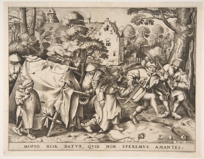 De vuile bruid of het huwelijk van Mopsus en Nisa, 1570 door Pieter van der Heyden