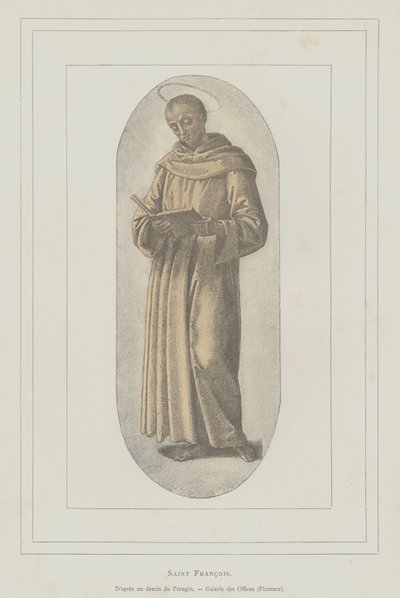 Sint Franciscus van Assisi door Pietro (after) Perugino