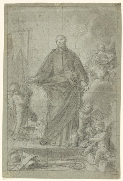 St. Cajetan van Thiene (?) omringd door putti door Pietro Antonio de Pietri