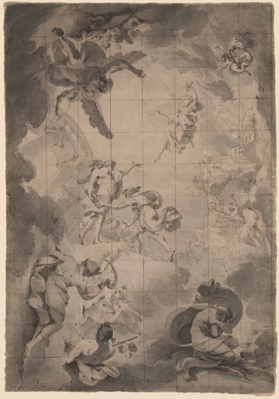 Studies van Aurora en Apollo door Pietro Fancelli