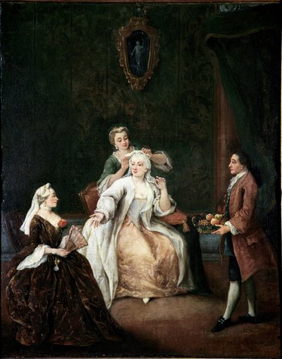 De kapper door Pietro Longhi