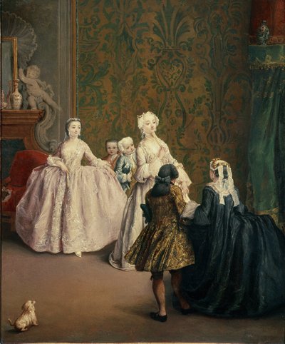 De presentatie door Pietro Longhi
