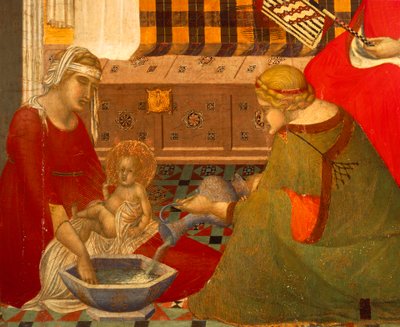 Geboorte van de Maagd Maria (detail) door Pietro Lorenzetti