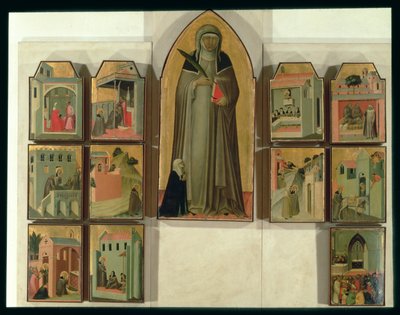 Scènes uit het Leven van de Zalige Nederigheid, c.1341 (tempera op paneel) door Pietro Lorenzetti