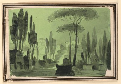 Toneelontwerp, Trappen Tussen Graven door Pietro Narducci