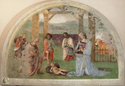 Aanbidding van de herders door Pietro Perugino
