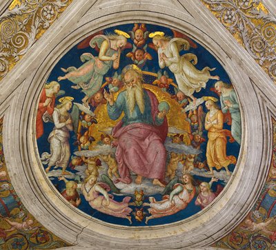 God de Vader met Engelen uit de Stanza dell