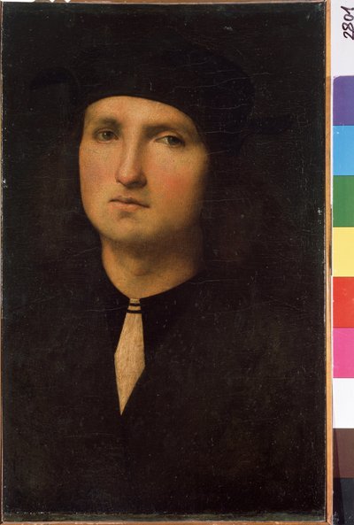 Portret van een jonge man door Pietro Perugino