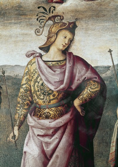 Scipio Africanus, detail van Kracht en Gematigdheid door Pietro Perugino