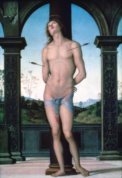 Sint Sebastiaan, ca. 1470-1523 door Pietro Perugino