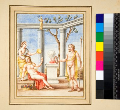 Een offer scène door Pietro Santi Bartoli
