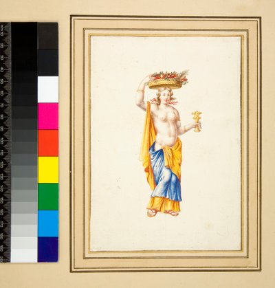 Groot Ontwerp van een Muur met Schilderijen door Pietro Santi Bartoli