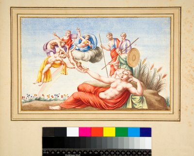 Lunet van een graf door Pietro Santi Bartoli