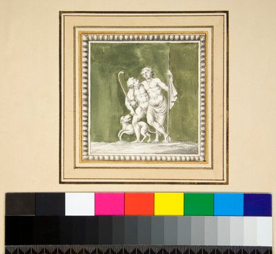 Drie zilveren panelen van de voorkant van een houten kist door Pietro Santi Bartoli