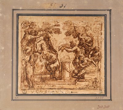 Studie voor het Aanbod aan Pan door Pietro da Cortona