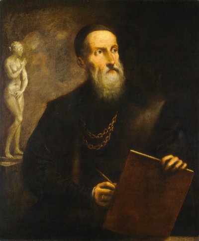 Denkbeeldig zelfportret van Titiaan door Pietro della Vecchia
