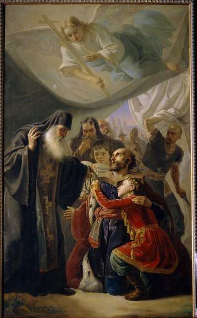 Afscheid van grootvorst Michael van Tver (Michael III de Heilige) door Pimen Nikitich Orlov