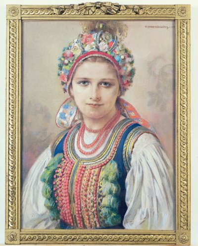 Krakause bruid, 1917 door Piotr Stachiewicz