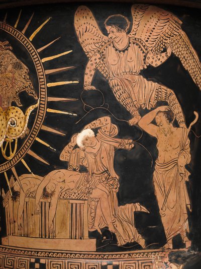 Lucanische Calyx-Krater, ca. 400 v.Chr. door Policoro Painter