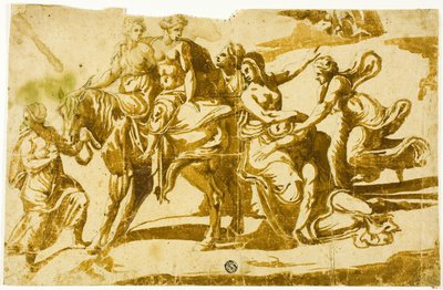 Vlucht van Celia door Polidoro da Caravaggio