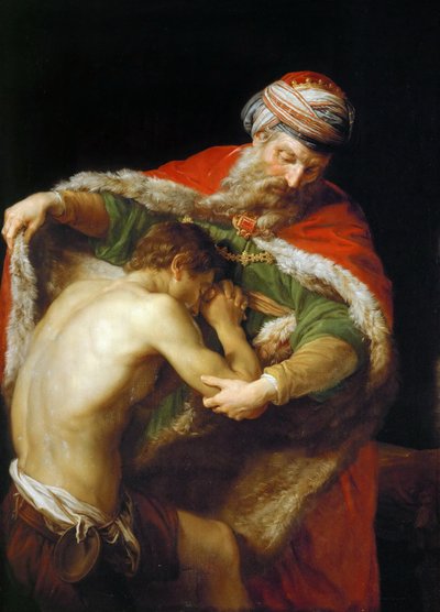 Duits: Parabel van de verloren zoon De terugkeer van de verloren zoon door Pompeo Batoni