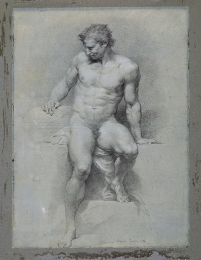 Academisch Naakt door Pompeo Girolamo Batoni
