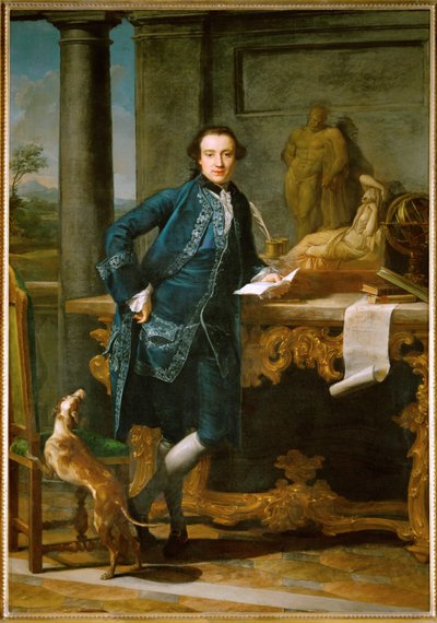 Charles John Crowle, een heer die naar Italië kwam op zijn "Grand Tour" ... door Pompeo Girolamo Batoni